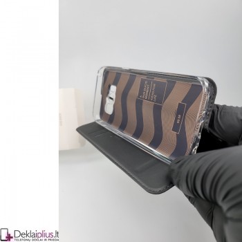 Dux Ducis Skin Pro dirbtinės odos dėklas - juodas (telefonams Samsung S8)
